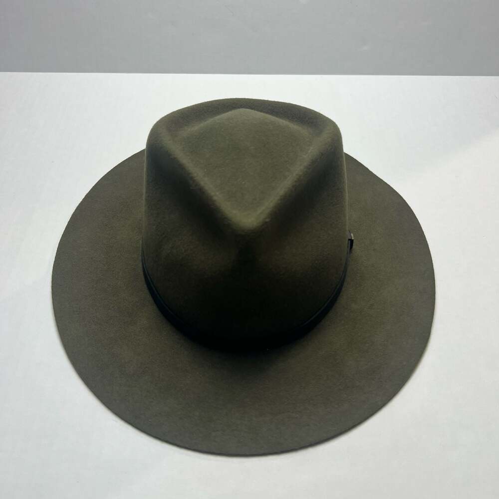 Kooringal Goodwin Wide Brim Fedora Hat in Olive Medium 58cm